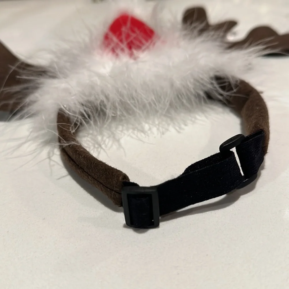 Felt light weight Antlers Dog Accessory, Holiday dog size adjustable